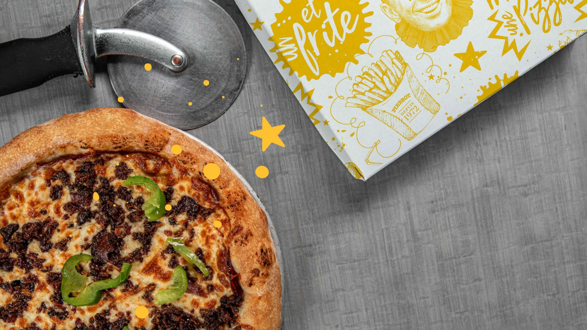 Pizza 10 pouces et mini frite en promotion